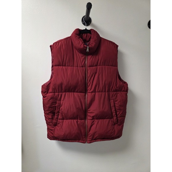 GAP Other - Gap Men's Puffer Vest XL Red Zip Sleeveless Quilted Insulated Winter Outerwear